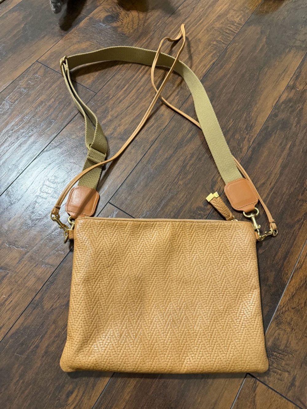K. Slade Woven Leather Crossbody Bag
